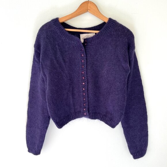 Vintage Mohair Blend Cardigan Sweater - Picture 1 of 7